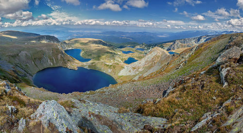 Aerial view of landscape against sky