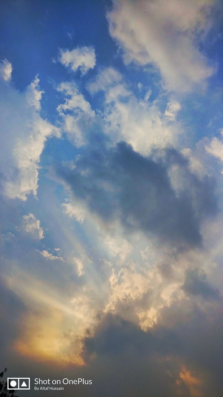 LOW ANGLE VIEW OF SKY AND CLOUDS