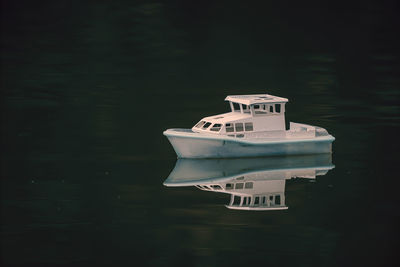 View of boat in lake