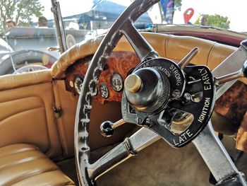 Close-up of vintage car