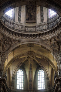 Low angle view of ceiling of building