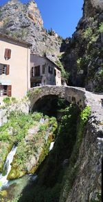 View of canal along buildings