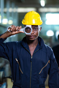 Portrait of man working