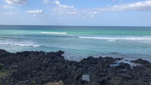 Scenic view of sea against sky