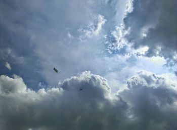 Low angle view of cloudy sky