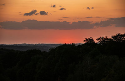 Scenic view of dramatic sky during sunset