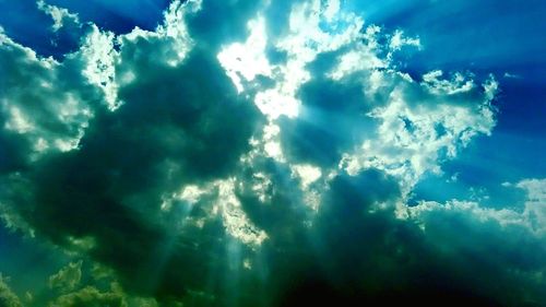 Low angle view of cloudy sky