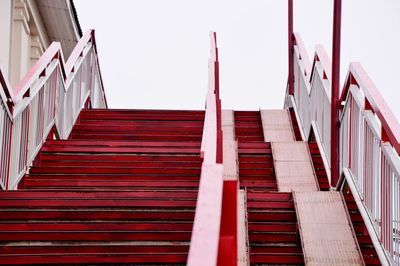 Low angle view of staircase against building