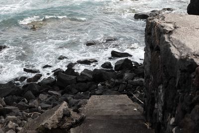 Rocks on sea shore