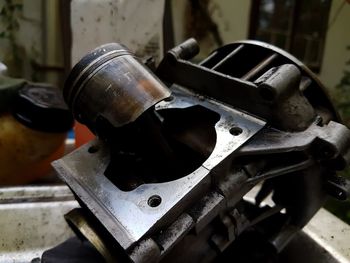 Close-up of machine part