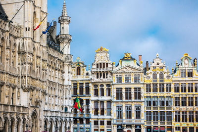 Low angle view of buildings against sky