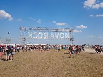 People enjoying at beach