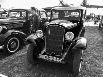 Cars parked in parking lot