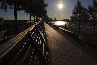 View of footpath on sunny day