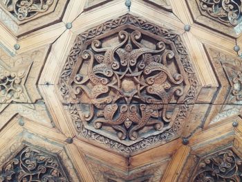 Low angle view of ornate ceiling