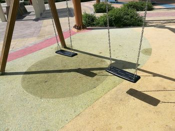 High angle view of shadow on tree