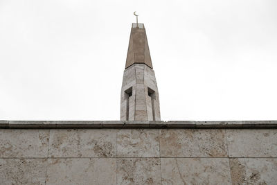 Low angle view of building against clear sky