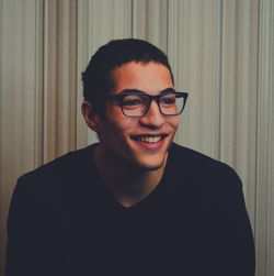 Self portrait of smiling young man