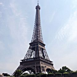 Low angle view of eiffel tower