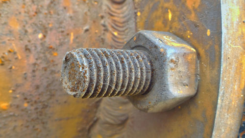 Close-up of rusty machine part