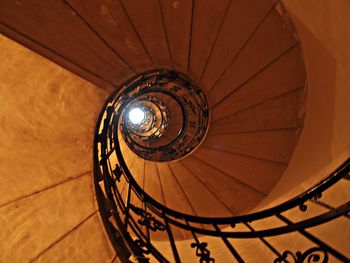 Low angle view of spiral staircase