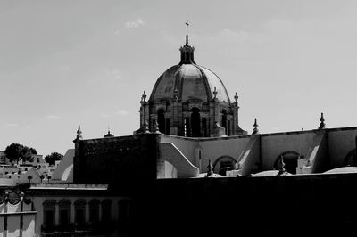 View of historic building against sky in city