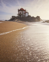 View of building on beach