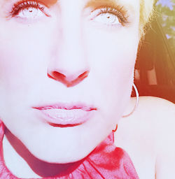 Close-up of beautiful woman