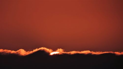 Low angle view of sky at sunset