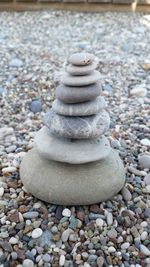 Close-up of pebbles on beach