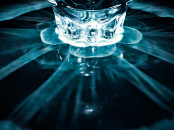 Close-up of water drop on glass