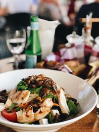 Close-up of food on table