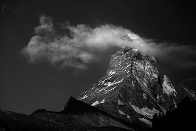 Low angle view of mountain against sky