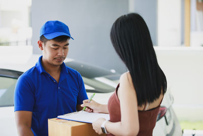 Portrait of a man working