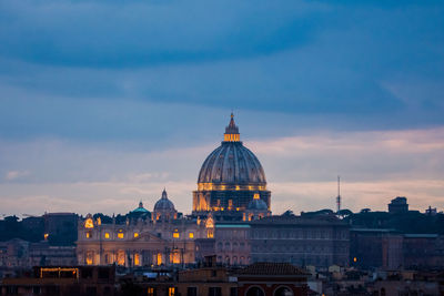 View of buildings in city against sky