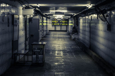 Empty corridor of building