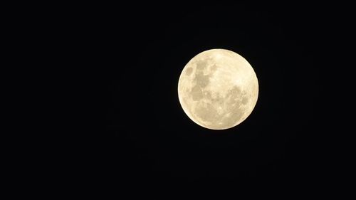 Low angle view of moon in sky