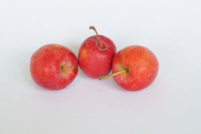 High angle view of apples