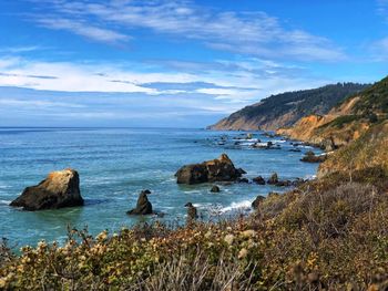 Scenic view of sea against sky