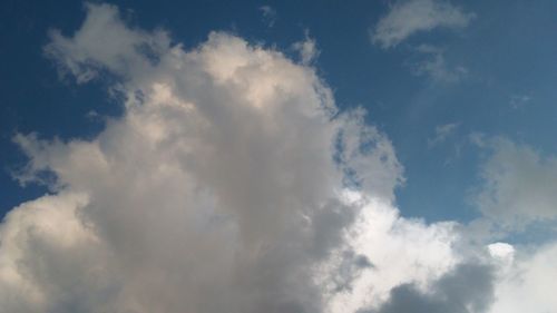 Low angle view of clouds in sky