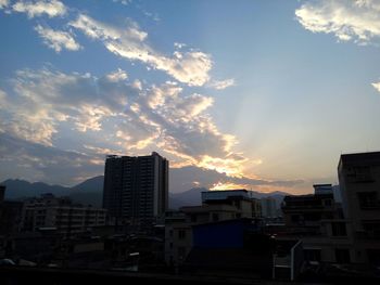 Cityscape at sunset