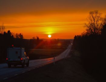 Road at sunset