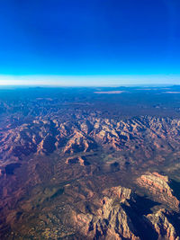 Aerial view of dramatic landscape