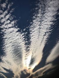 Low angle view of silhouette trees against sky