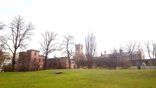 View of golf course against sky