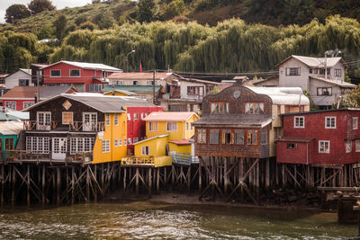 Colorful stilt houses