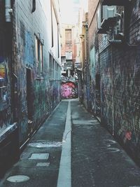 Alley amidst buildings in city