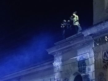 Low angle view of statue