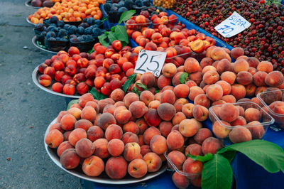 High angle view of fruits