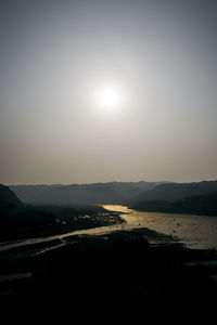 Scenic view of landscape against sky during sunset